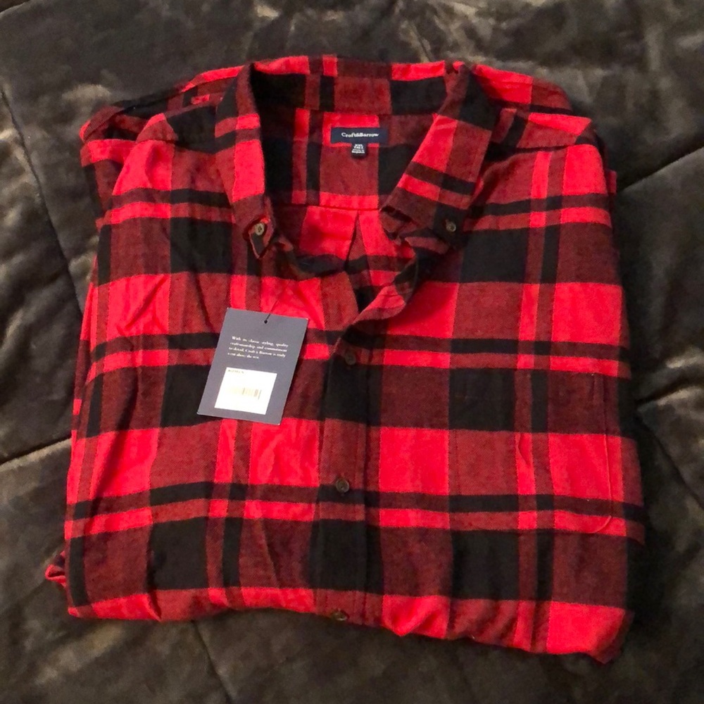 NWT XXL Tall Croft & Barrow button up flannel